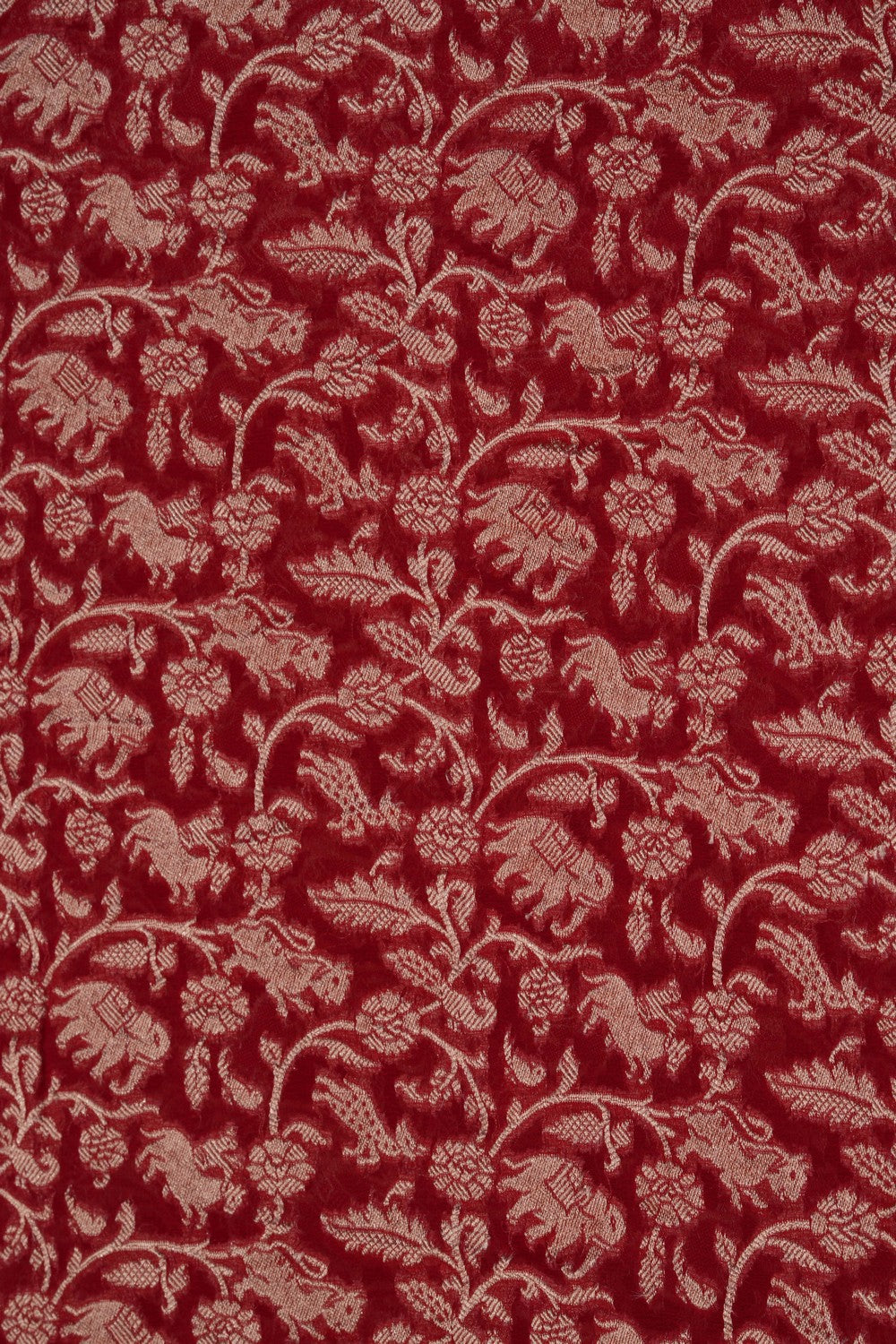 Image of Banarasi Chiffon Red Saree